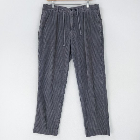 04651 Trip In A Bag Pants Mens Extra Large Gray Wide Tooth Corduroy Tapered Leg